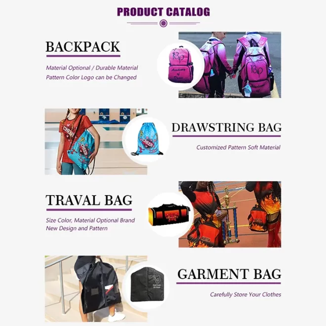 Custom Outdoor Activities Fashion Light Weight Cheerleading Sports Travel Bags - Image 6