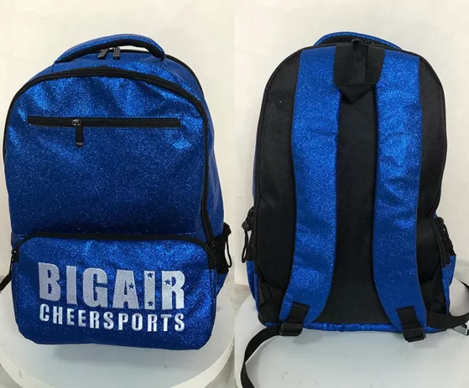 OEM logo kids cheerleading bags large capacity sparkle backpack custom women's cheer glitter backpacks - 画像 2