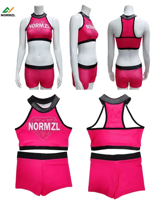 Wholesale Girls Cheerleading Practice Wear Custom Cheer Bra And Shorts Sublimation Dance Cheer Practice Wear - Image 3