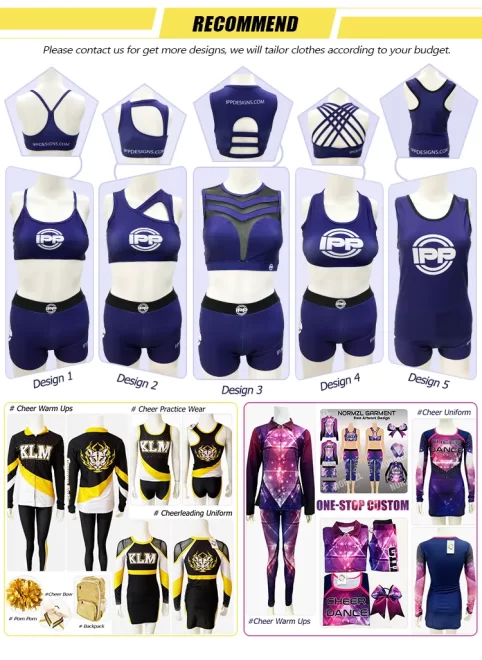 Normzl Cheer Uniforms Customized Girls Outfits Cheerleading Sets Cheering Apparels Cheer Practice Wear - Image 4