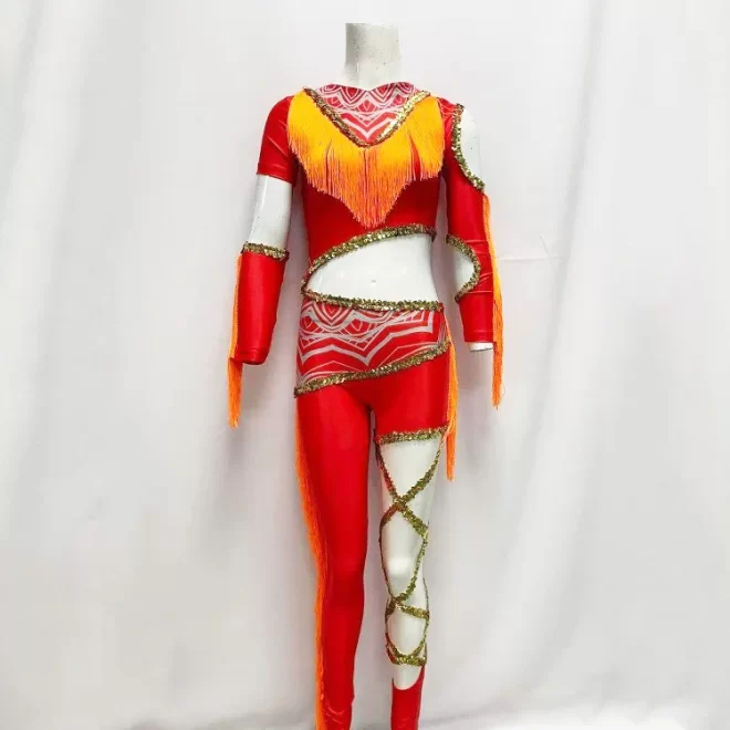 Normzl sequin fringes sexy majorette uniform custom majorette costume dancewear majorette dancing outfit - Image 4