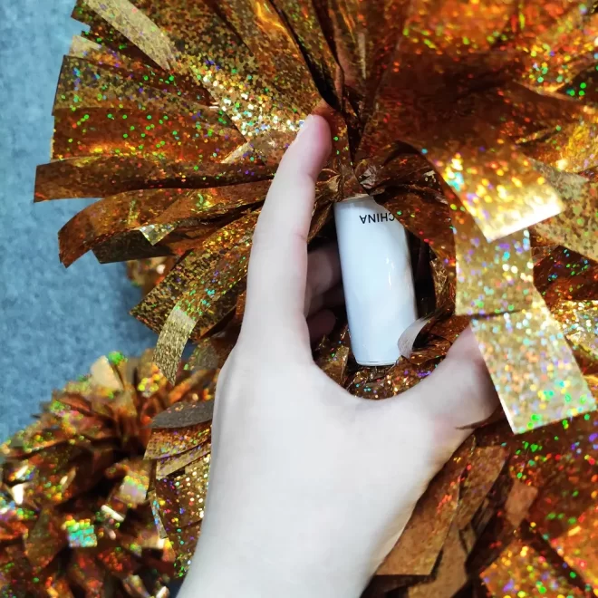 cheer practice solid color Cheerleading Pom Poms wholesale performance glitter Fashion Accessories - Billede 2