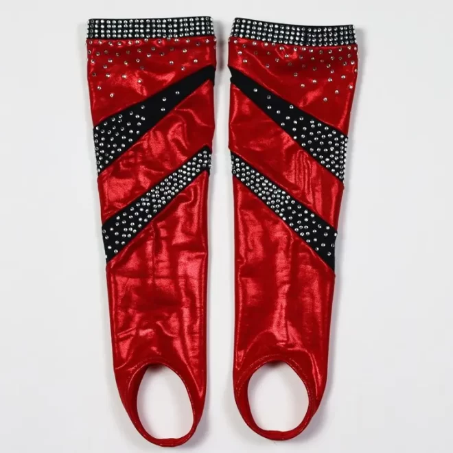 Normzl cheerleader rhinestone dance cheer socks wholesale custom sublimation cheerleading uniform high knee sport socks - Image 4