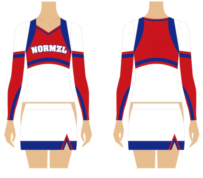 black red and white cheerleading uniforms - Image 5