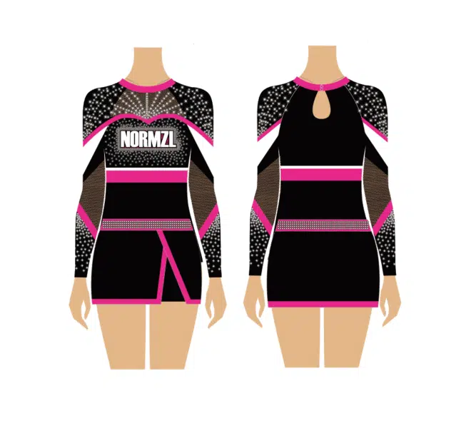 black red and white cheerleading uniforms - Image 3