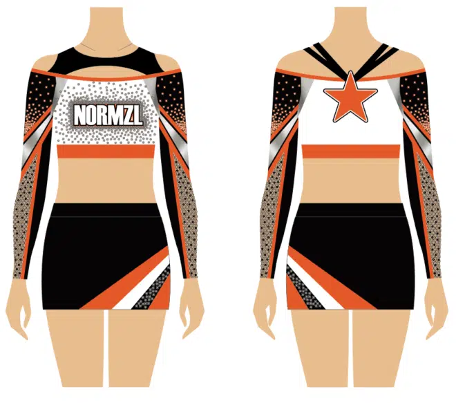 black red and white cheerleading uniforms - Image 4