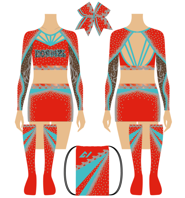 varsity school cheerleading costume sideline cheer uniform custom - Image 6