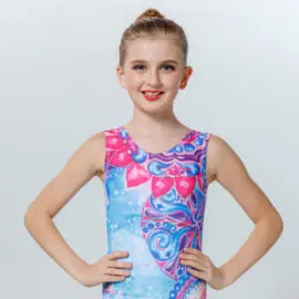 Girls Gymnastic Training Wear Leotard Sublimation Print