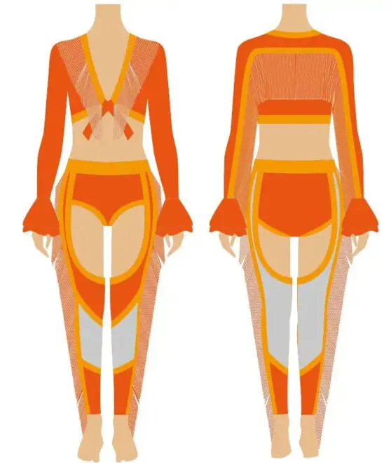 Custom Sequin Dance Uniforms Outfit Fringe Majorette Dance Majorette Uniforma - Image 4