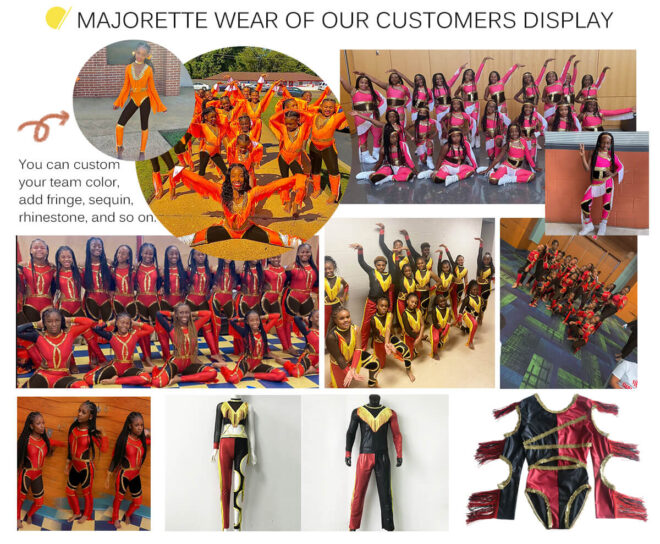 Fringes and sequins dance uniform custom kid majorette costumes sublimation pink and black majorette dance uniforms - Image 5
