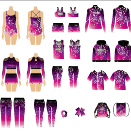 Custom Wholesale Cheerleading Uniforms Shiny Rhinestone Cheerleader Costumes High Quality Cheer Uniform