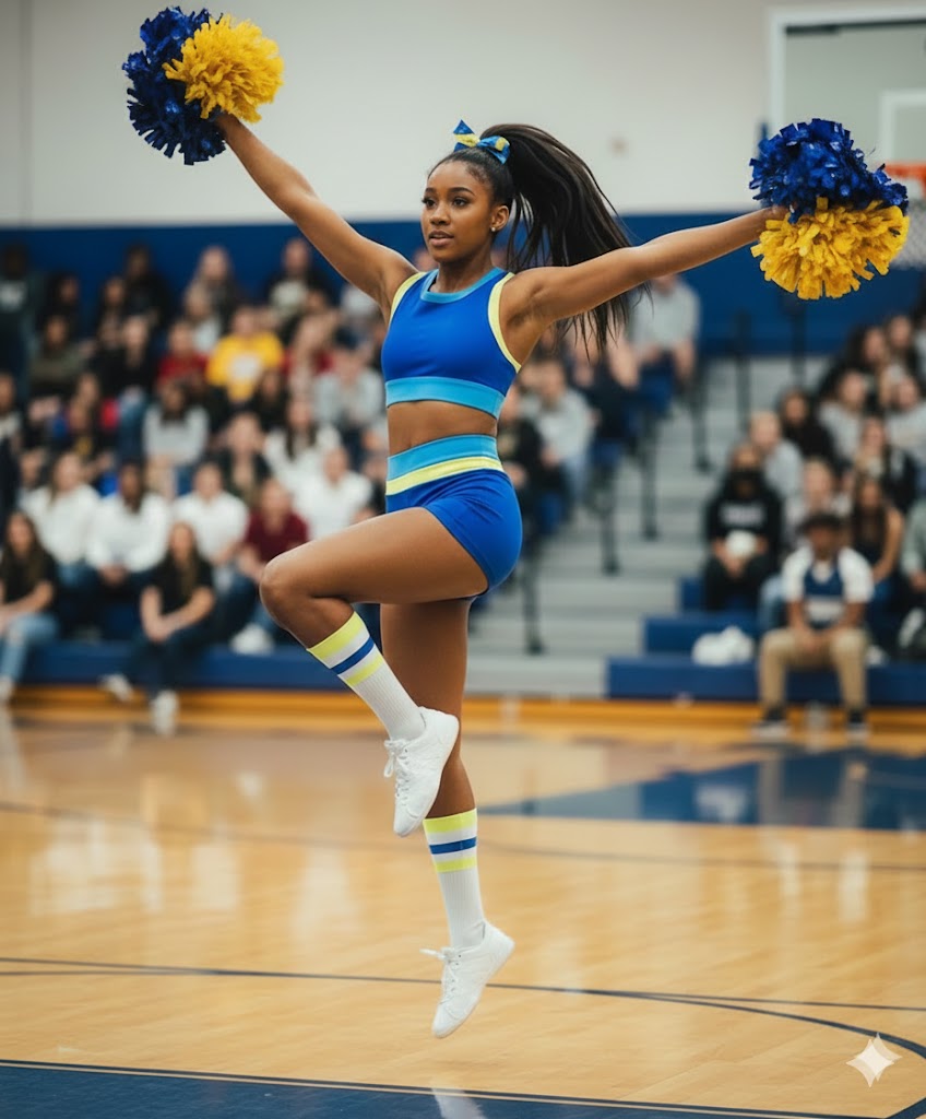 blue short cheer practice wear 10