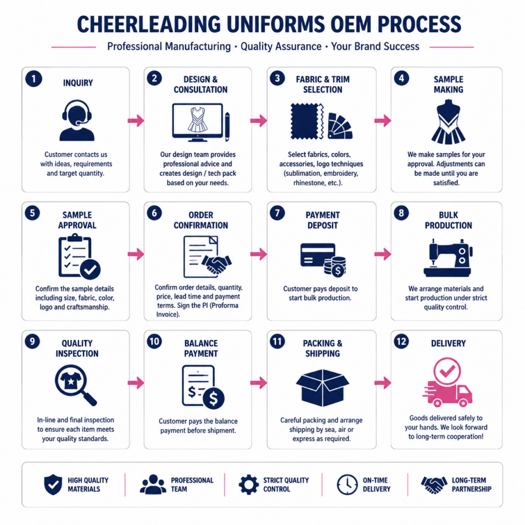 Cheer Uniform OEM Process