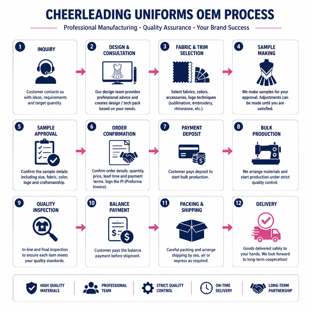 Cheer Uniform OEM Process