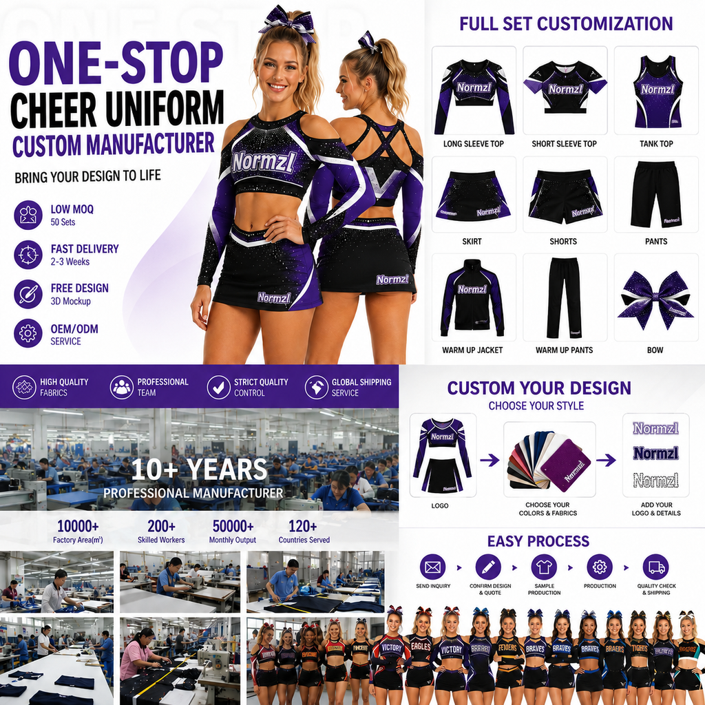 Custom Size & Color Team Cheer Uniform Custom Made
