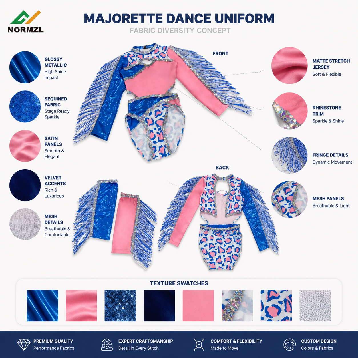 Majorette Dance Uniform details