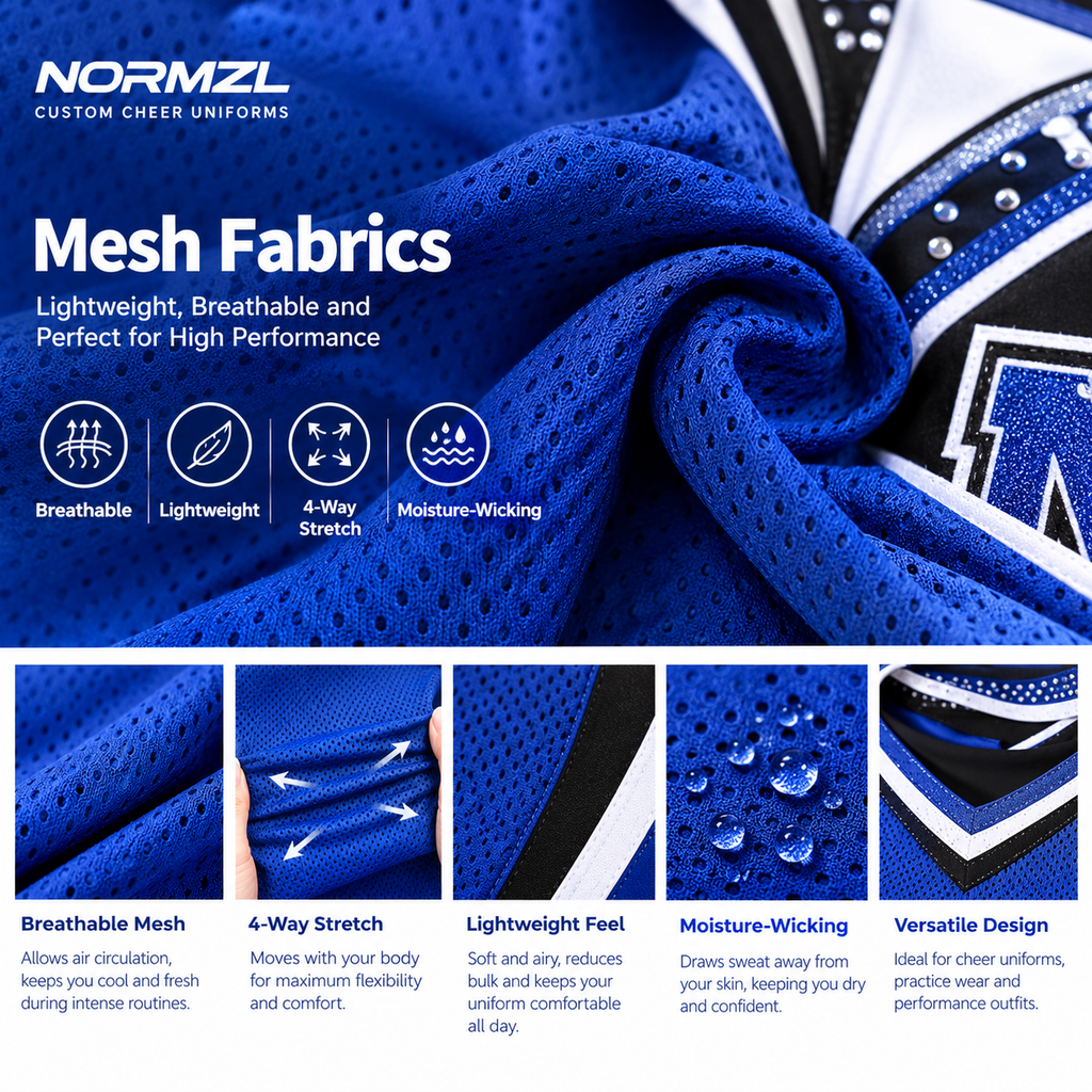 Mesh Fabrics cheer wear