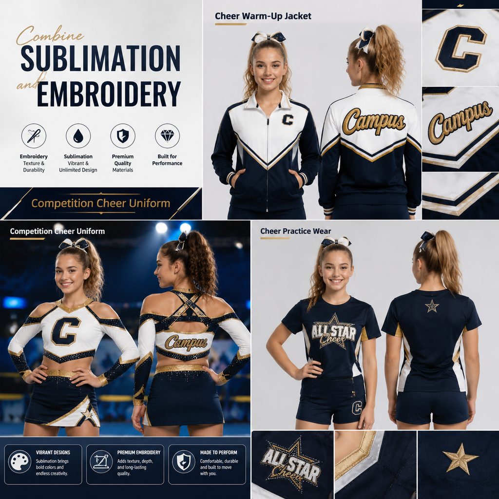 embroidery & Sublimation cheer uniform