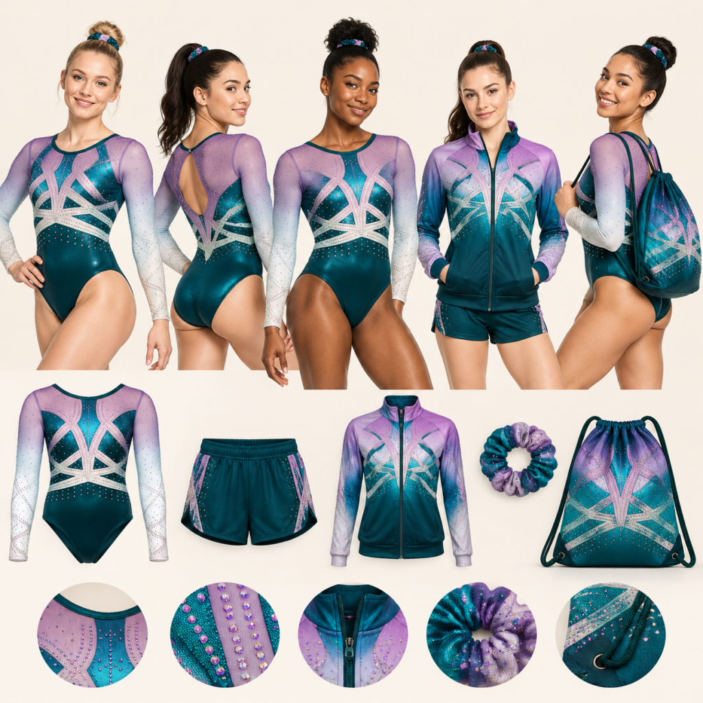Custom gymnastic leotards set (11)